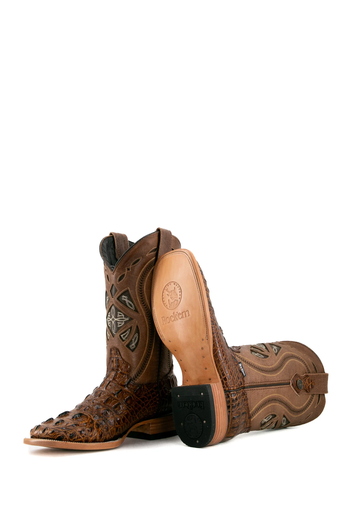 Caiman Tail Hornback Square Toe Cowboy Boot - Image 25