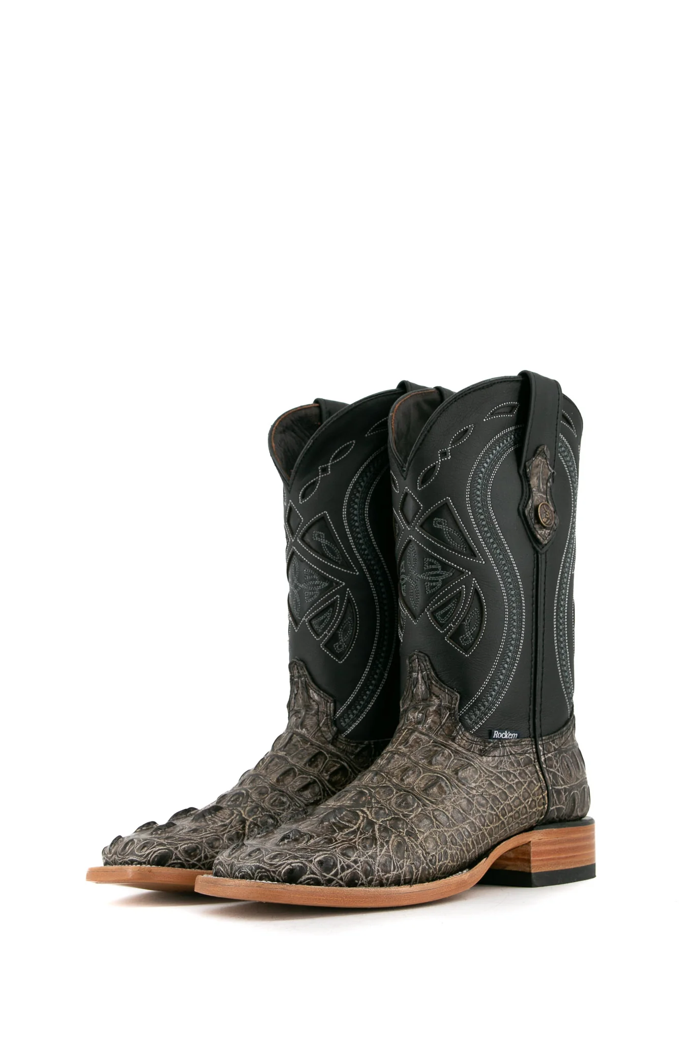 Caiman Tail Hornback Square Toe Cowboy Boot - Image 6