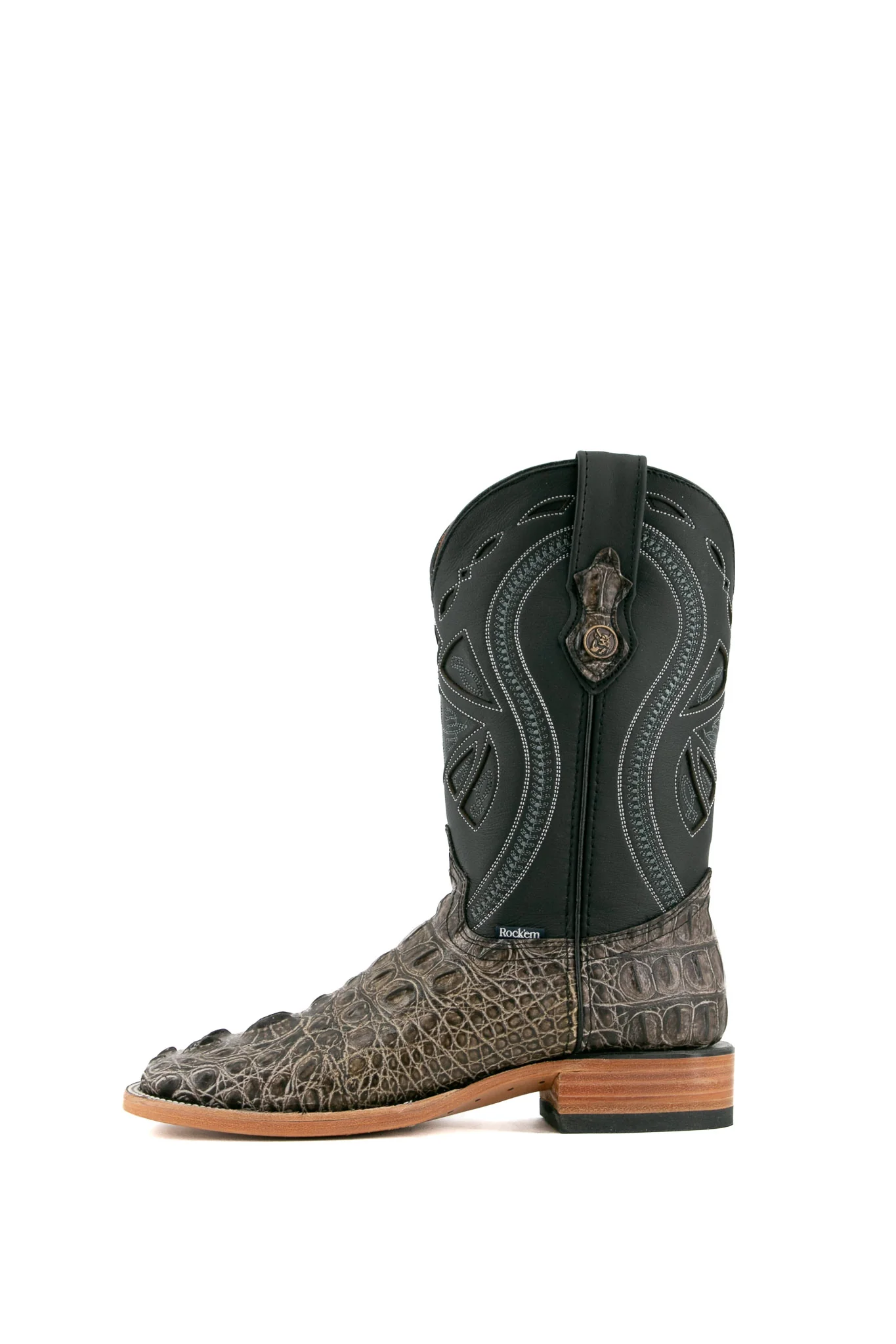 Caiman Tail Hornback Square Toe Cowboy Boot - Image 7