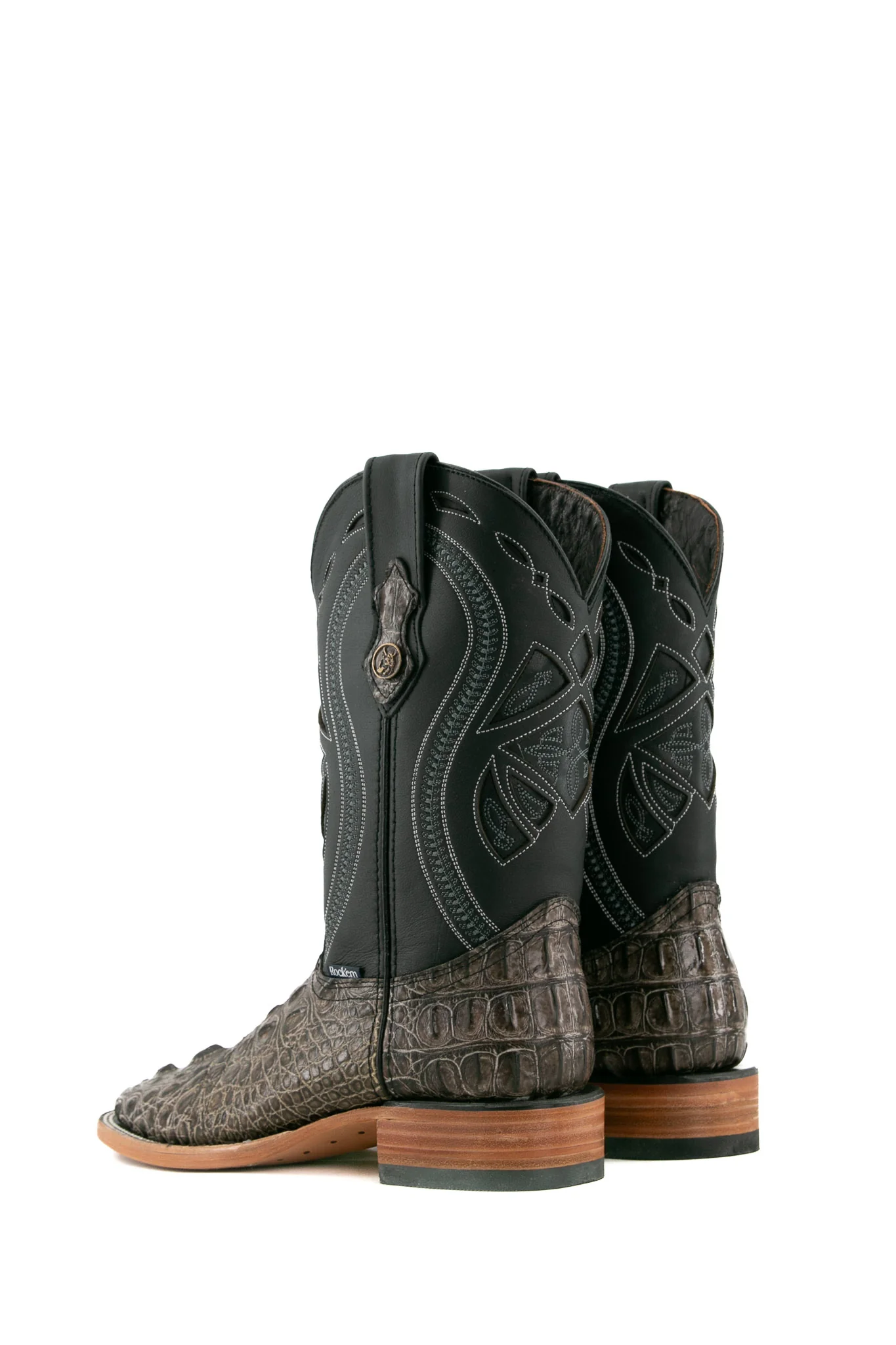 Caiman Tail Hornback Square Toe Cowboy Boot - Image 8