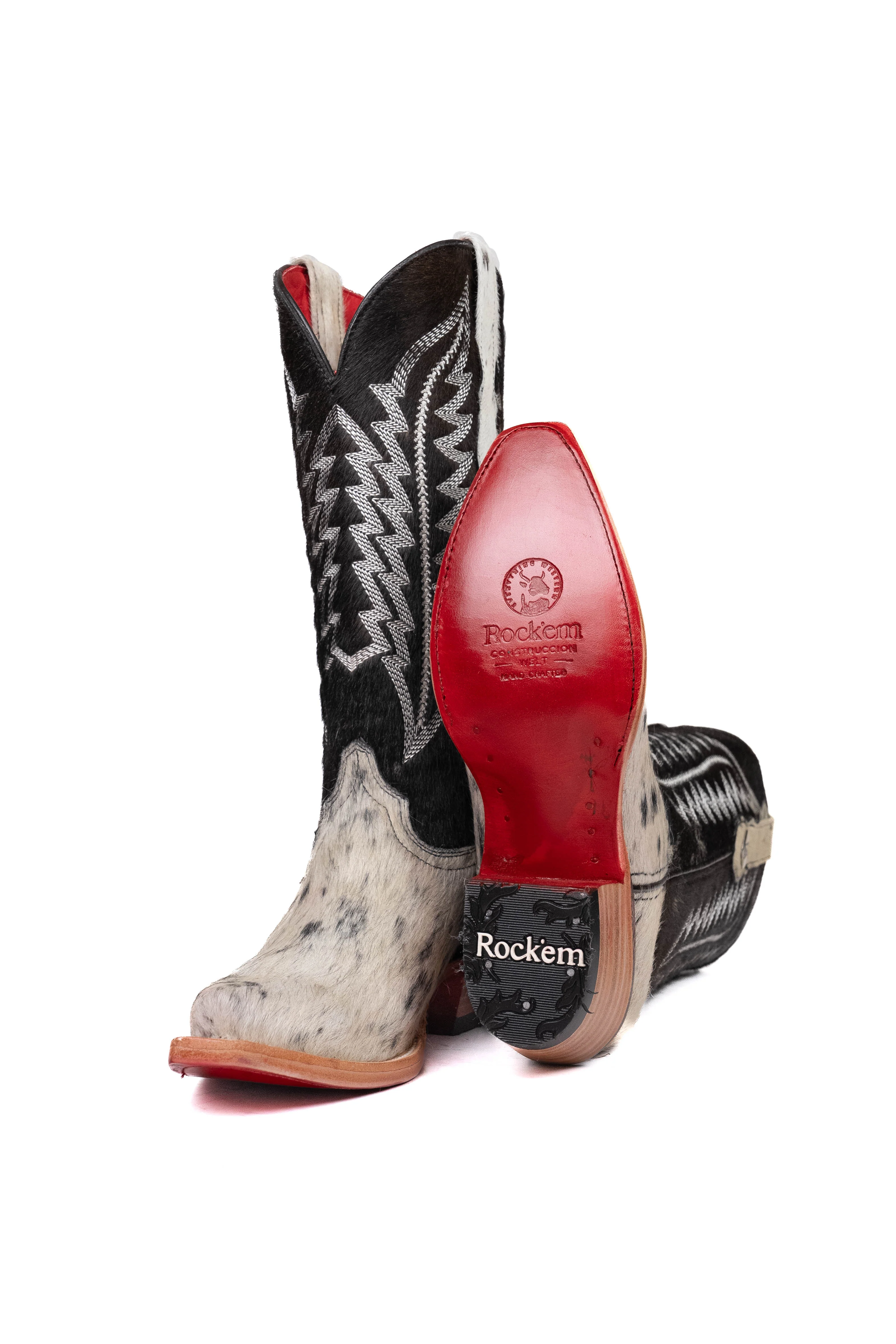 Charlotte Cowhide Red Bottom Snip Toe Cowgirl Boot Size 8.5 Box VW66 - Image 2