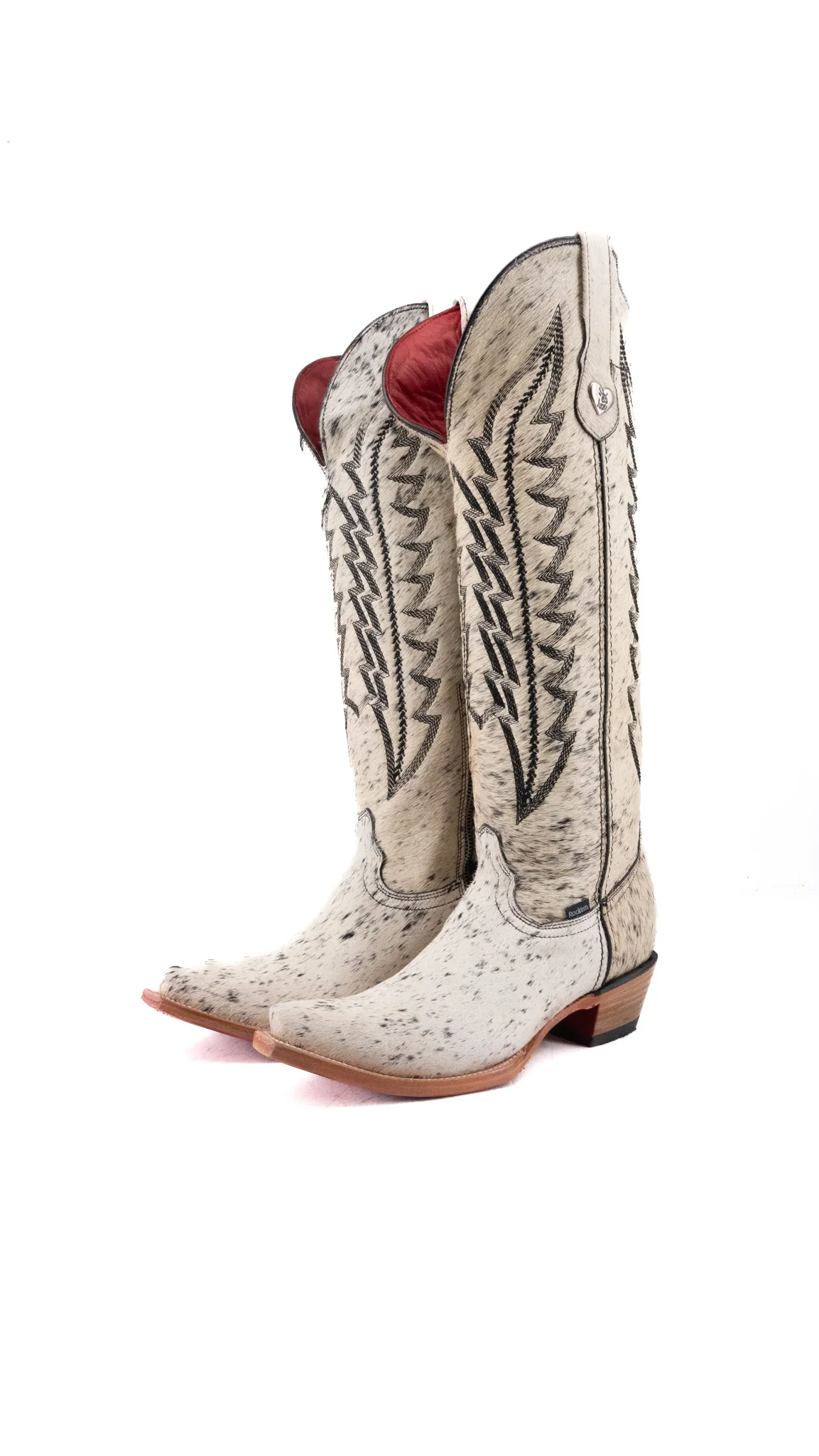 Charlotte Tall Red Bottom Cowhide Snip Toe Cowgirl Boot Size 9.5 Box CW30