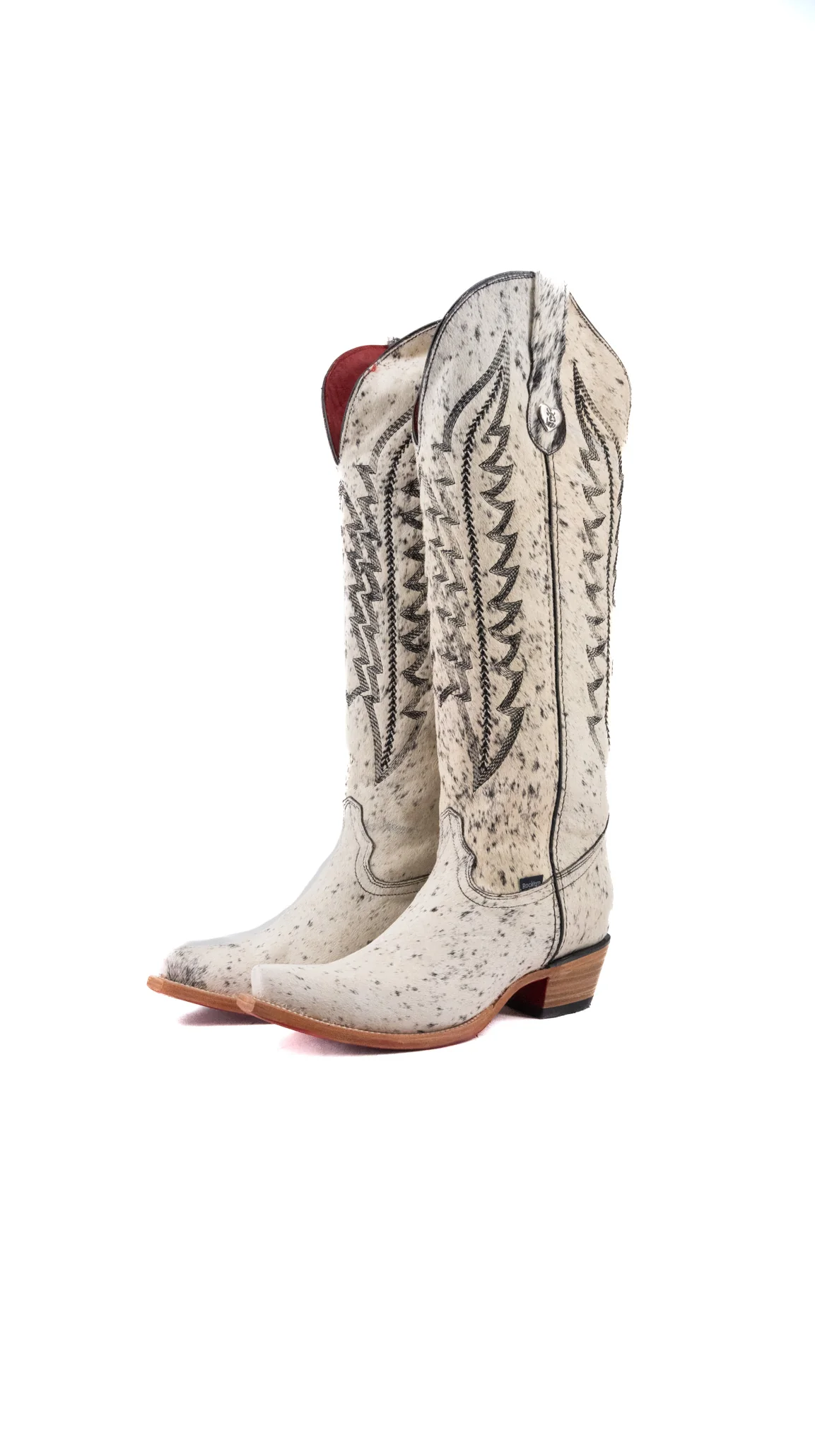 Charlotte Tall Red Bottom Cowhide Snip Toe Cowgirl Boot Size 9.5 Box CW33
