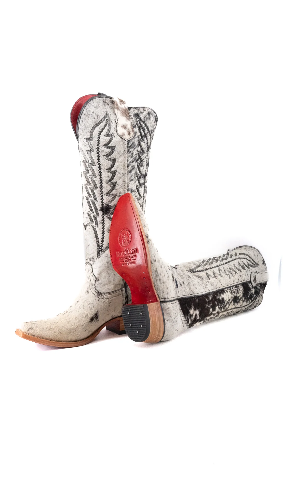 Charlotte Tall Red Bottom Cowhide Snip Toe Cowgirl Boot Size 9 Box CW29 - Image 2