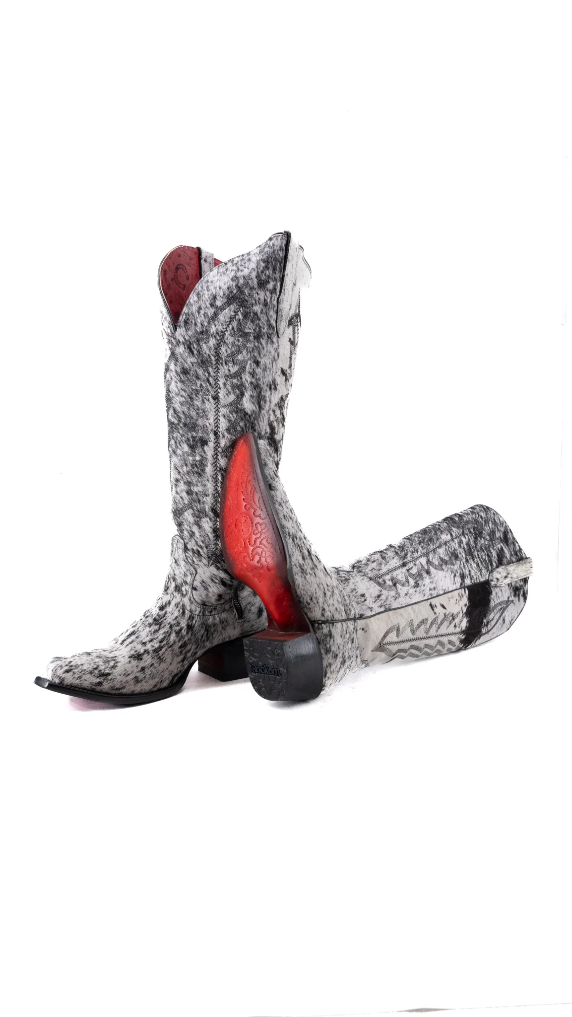 Charlotte Red Bottom Wide Calf Tall Cowgirl Boot Size 10 Box CW77 - Image 2