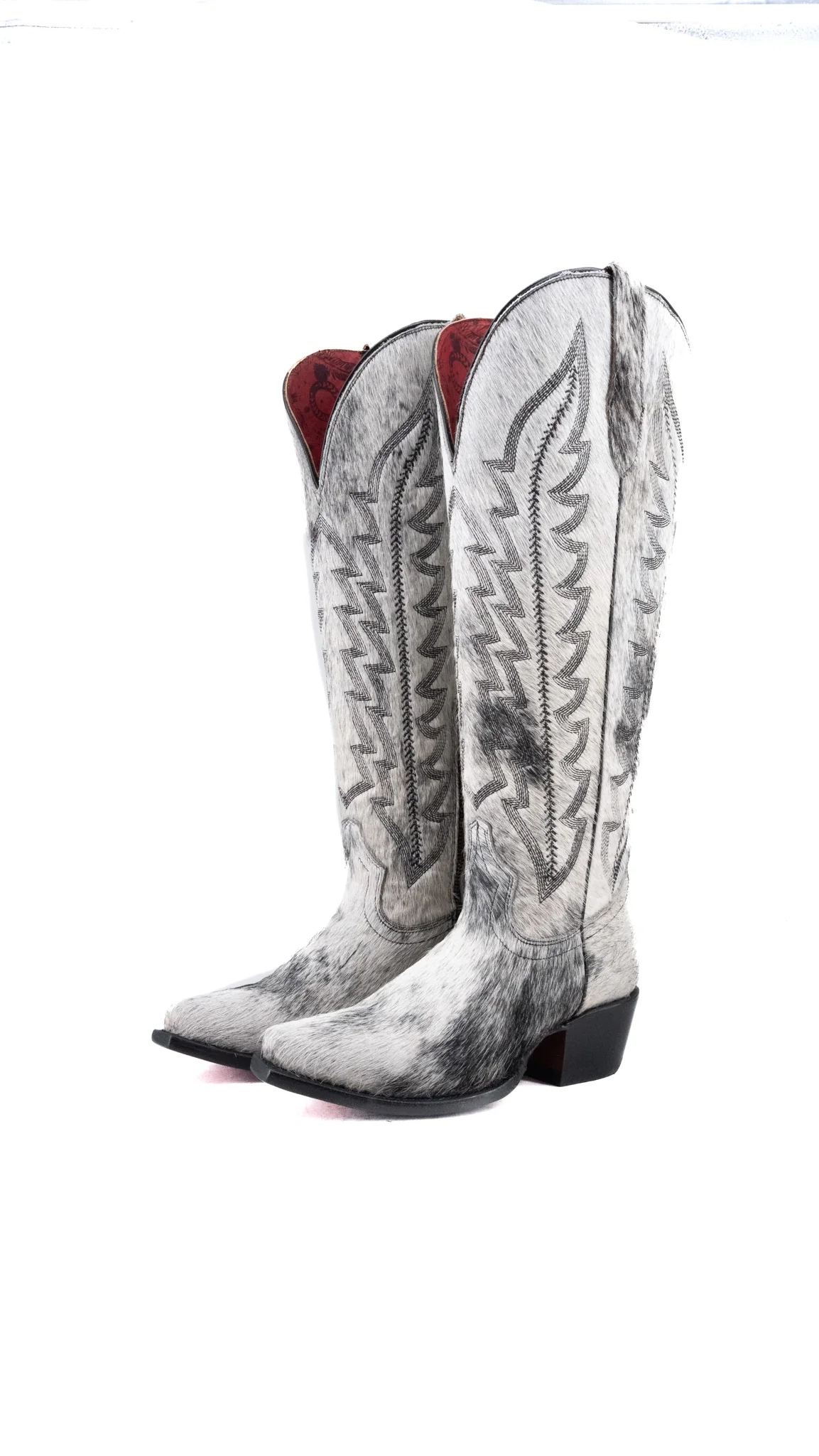 Charlotte Red Bottom Wide Calf Tall Cowgirl Boot Size 6.5 Box CW66