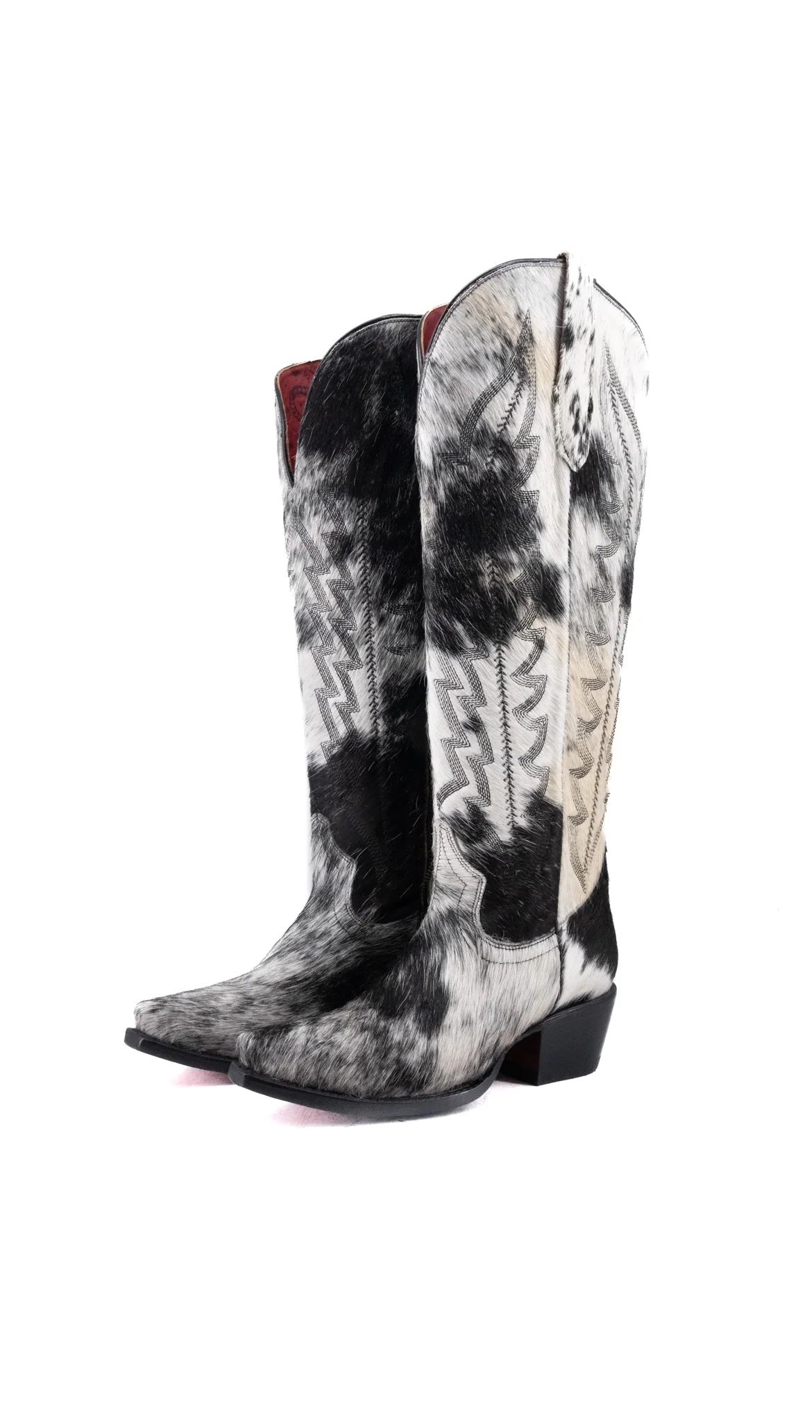 Charlotte Red Bottom Wide Calf Tall Cowgirl Boot Size 6.5 Box CW69