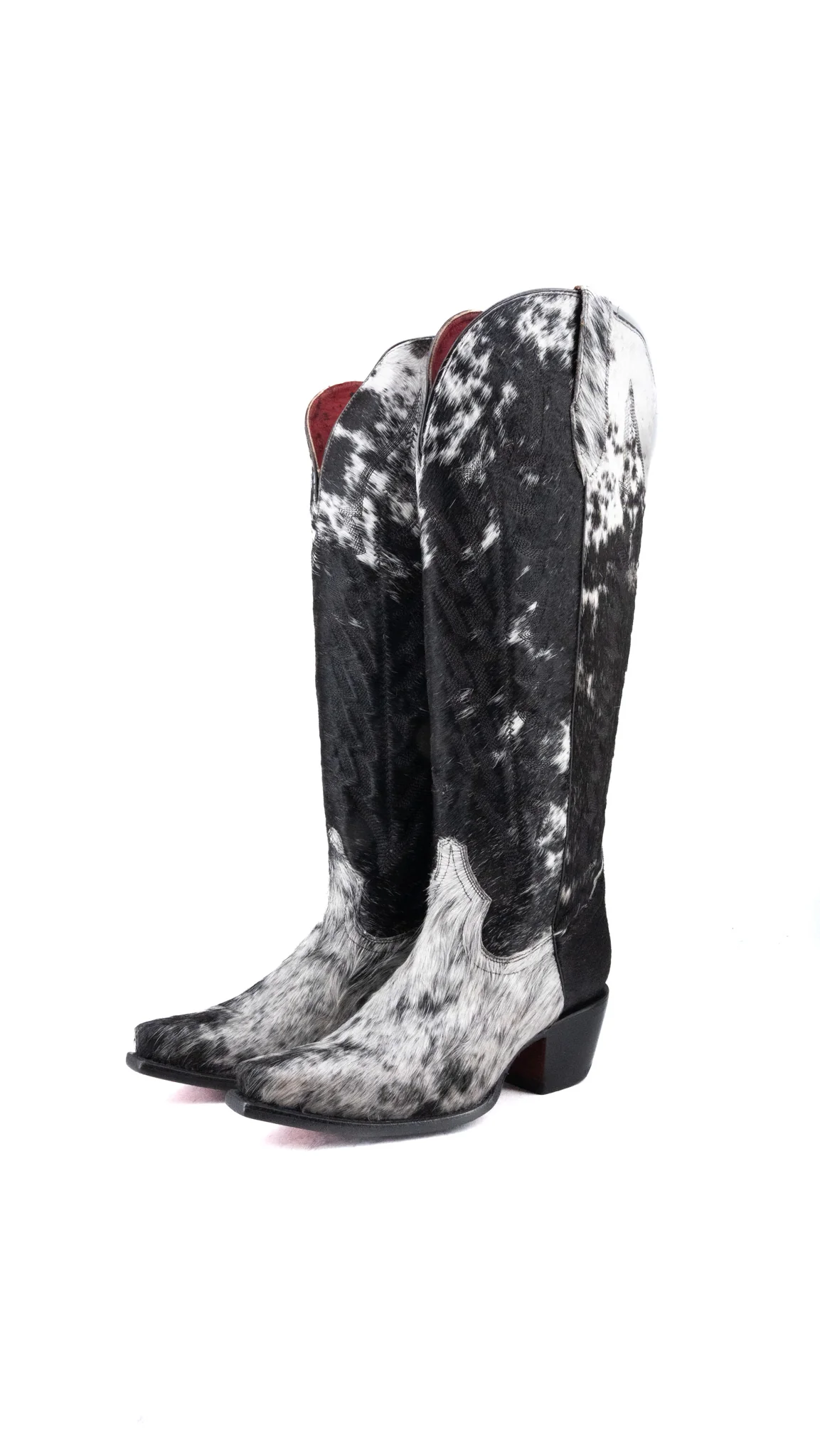 Charlotte Red Bottom Wide Calf Tall Cowgirl Boot Size 9.5 Box CW75