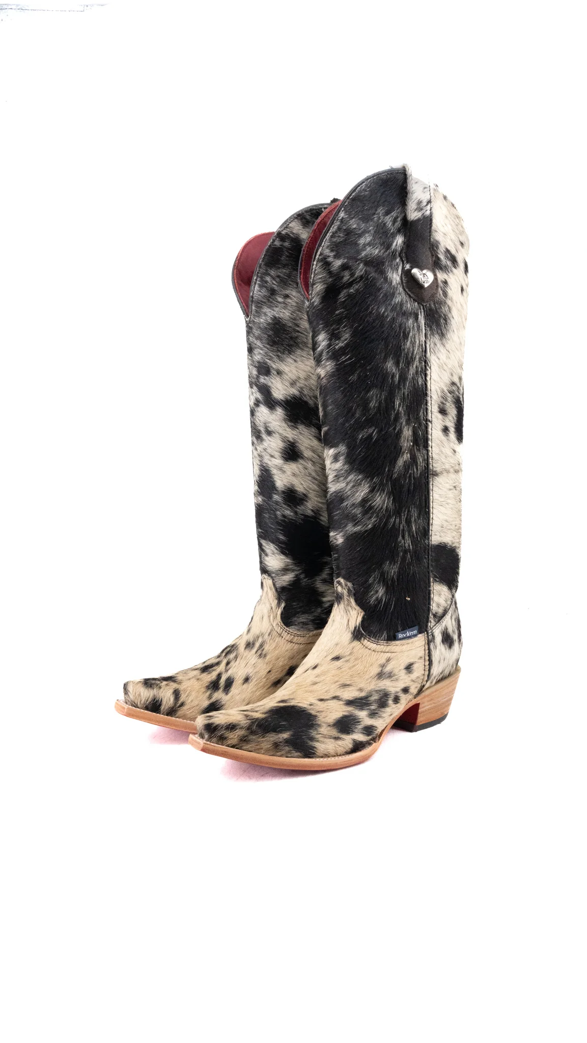 Charlotte Tall Red Bottom Cowhide Snip Toe Cowgirl Boot Size 9.5 Box CW32