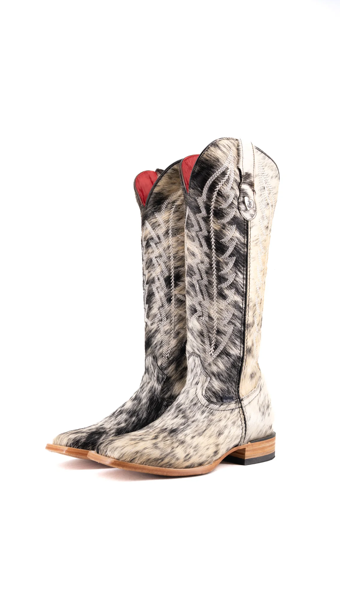 Charlotte Tall Cowhide Square Toe Cowgirl Boot Size 9.5 Box TW7