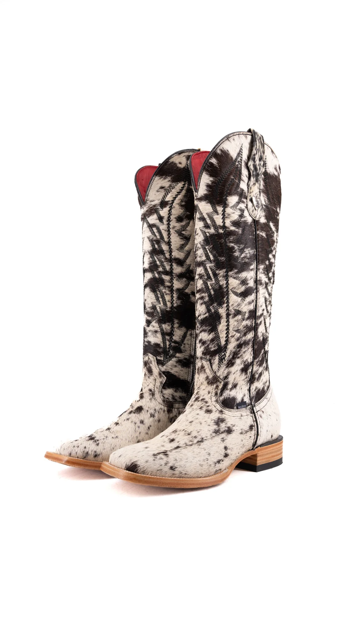 Charlotte Tall Cowhide Square Toe Cowgirl Boot Size 9 Box TW6