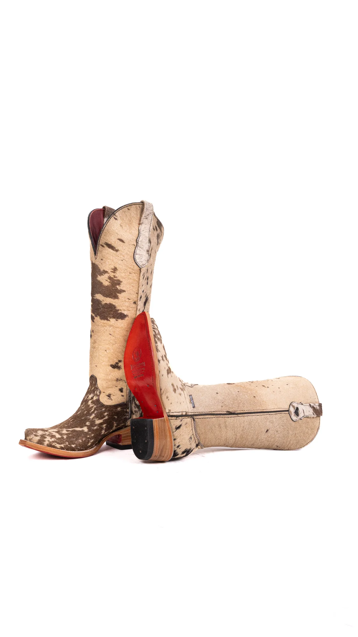 Charlotte Tall Red Bottom Cowhide Snip Toe Cowgirl Boot Size 5 Box WW1 - Image 2