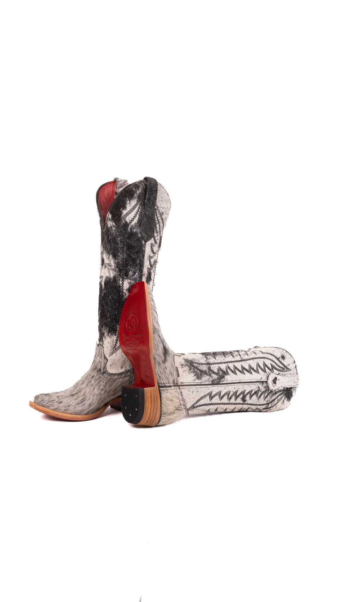 Charlotte Tall Red Bottom Cowhide Snip Toe Cowgirl Boot Size 5 Box WW6 - Image 2