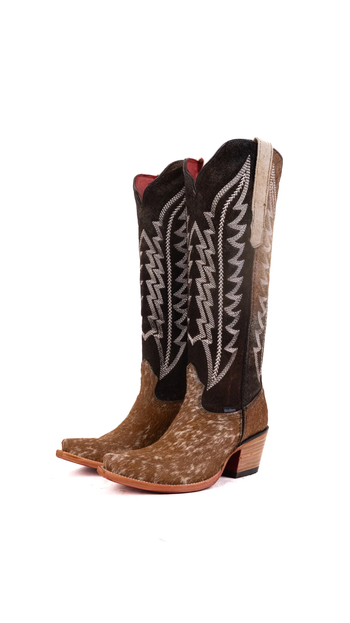 Charlotte Tall Red Bottom Cowhide Snip Toe Cowgirl Boot Size 6 Box WW14