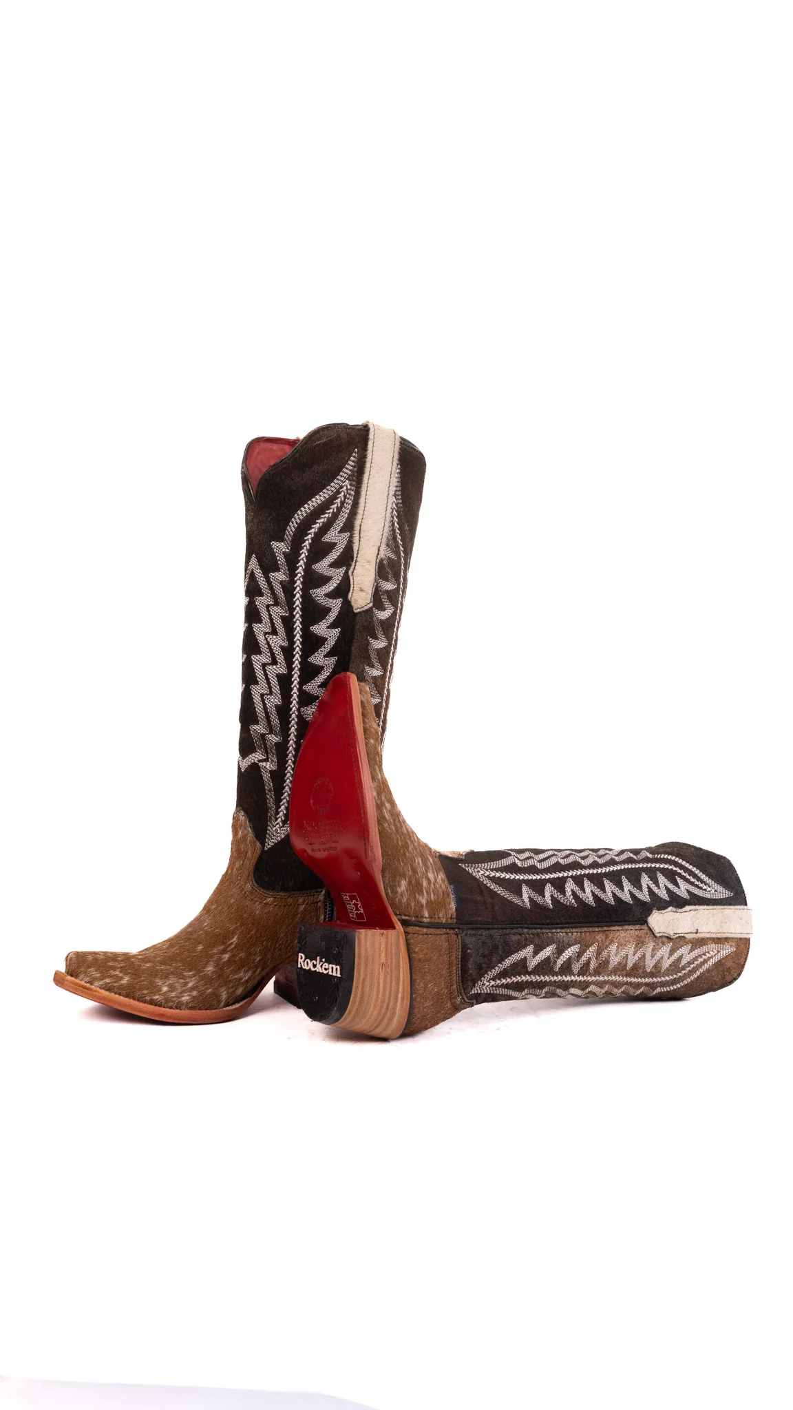 Charlotte Tall Red Bottom Cowhide Snip Toe Cowgirl Boot Size 6 Box WW14 - Image 2