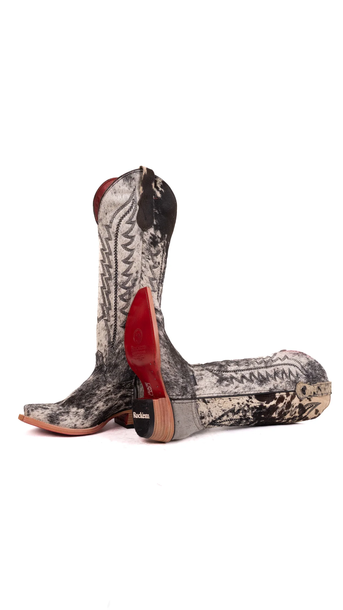 Charlotte Tall Red Bottom Cowhide Snip Toe Cowgirl Boot Size 7 Box WW22 - Image 2