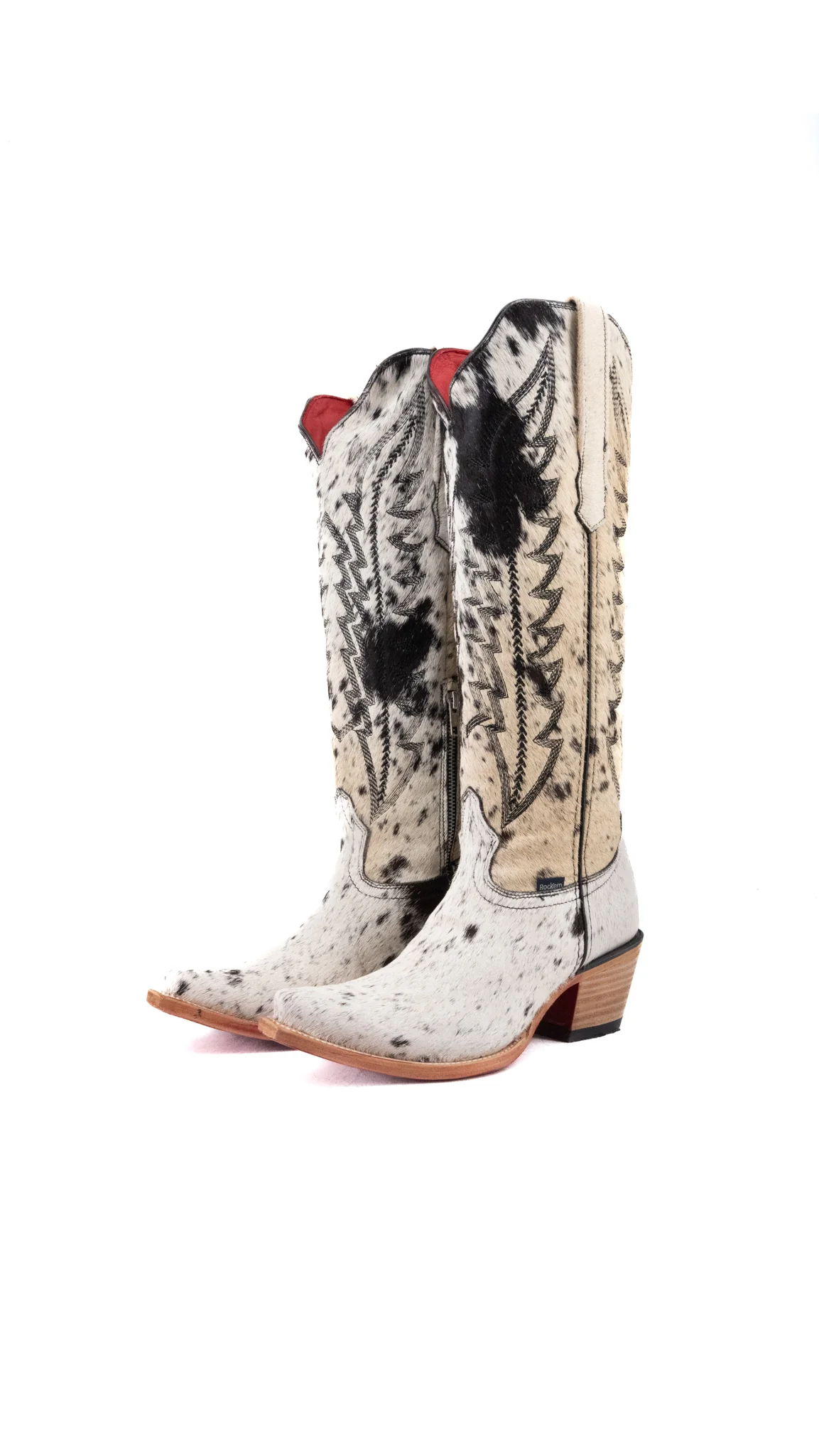 Charlotte Tall Red Bottom Cowhide Snip Toe Cowgirl Boot Size 8 Box CW24