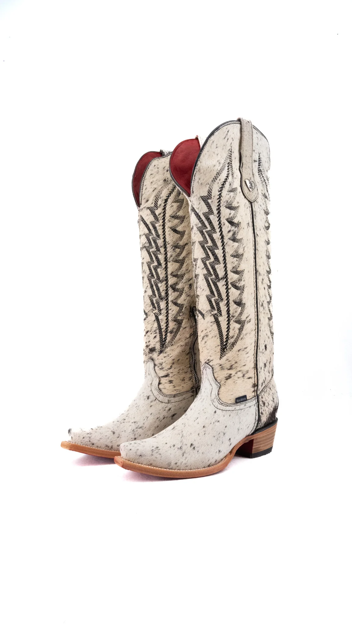 Charlotte Tall Red Bottom Cowhide Snip Toe Cowgirl Boot Size 9 Box CW28