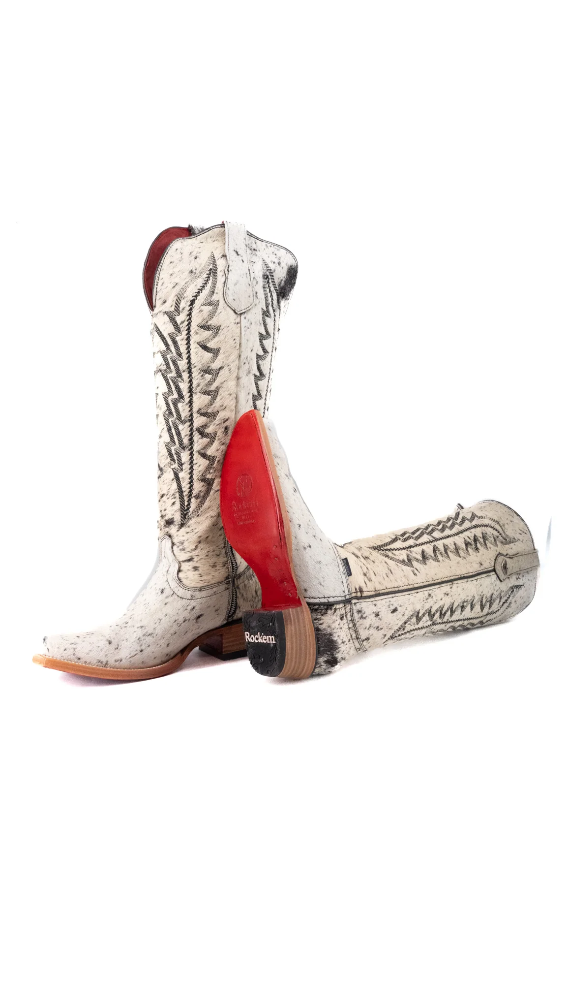 Charlotte Tall Red Bottom Cowhide Snip Toe Cowgirl Boot Size 9 Box CW28 - Image 2
