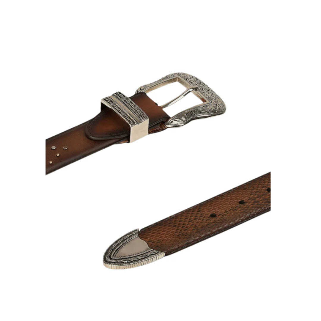 CUADRA BC268 LD Plunge Veg C/D Python Stitching Women Belt - Image 3