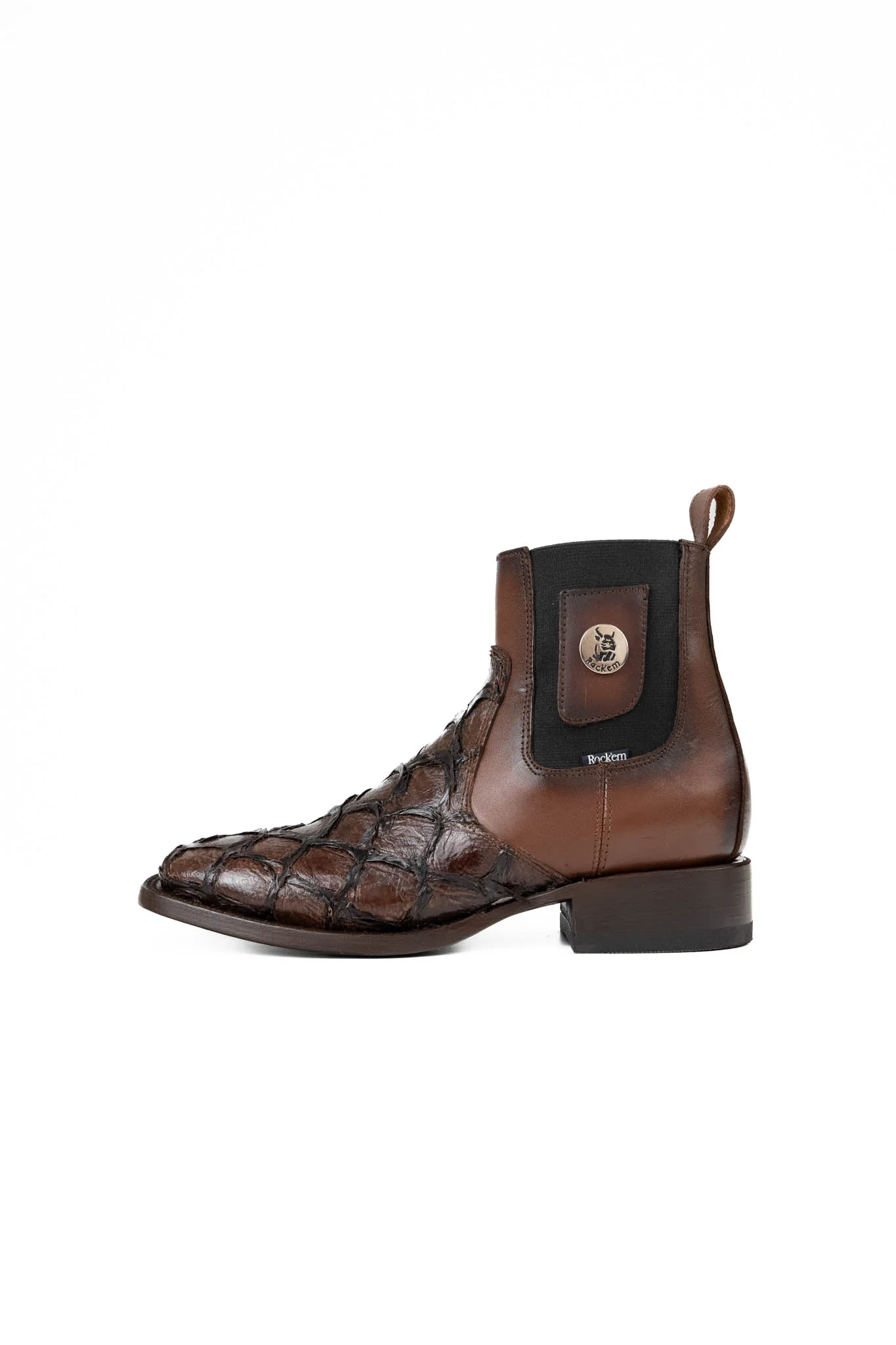 Rock'em Clone Pirarucu Square Toe Ankle Boot - Image 2