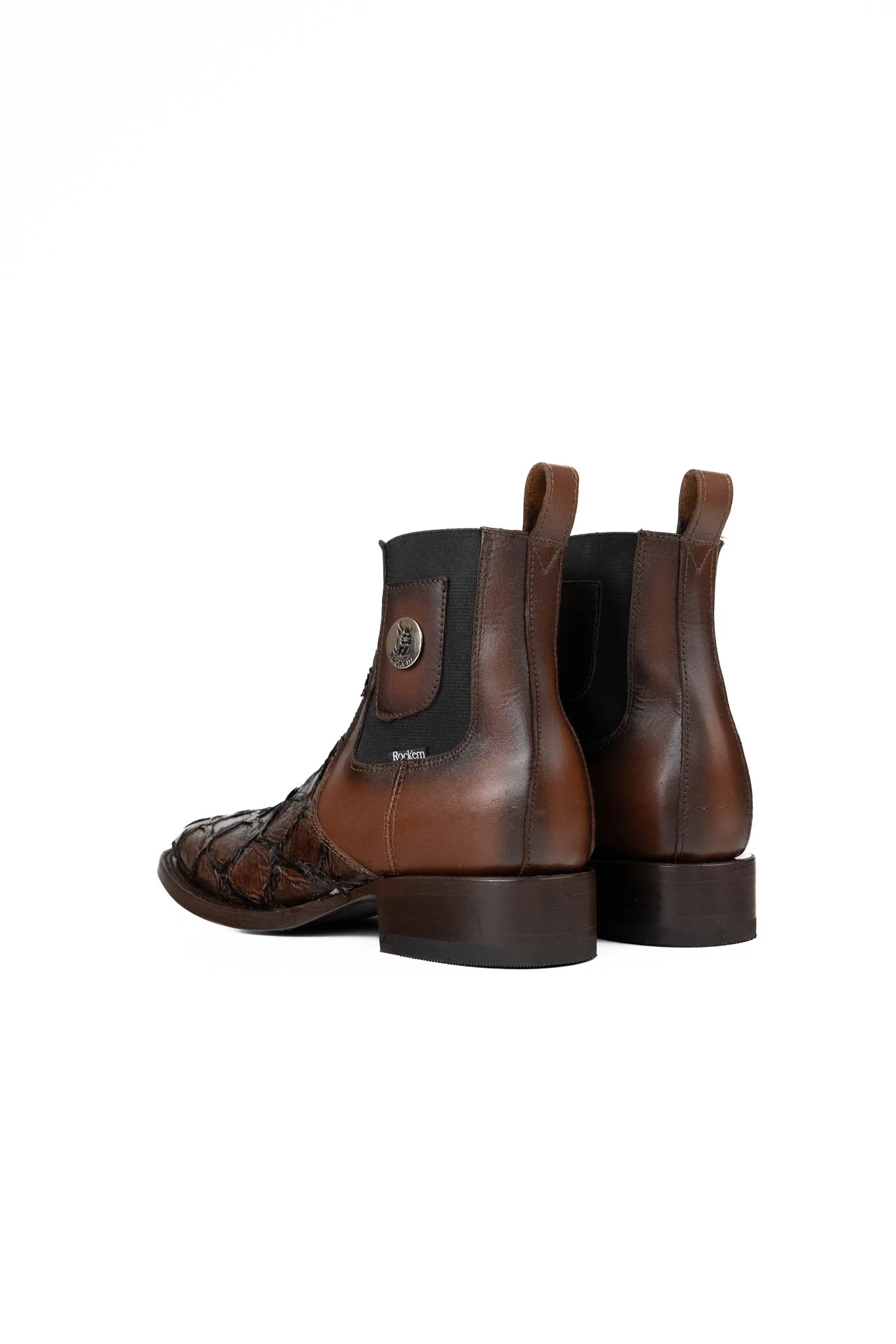 Rock'em Clone Pirarucu Square Toe Ankle Boot - Image 3