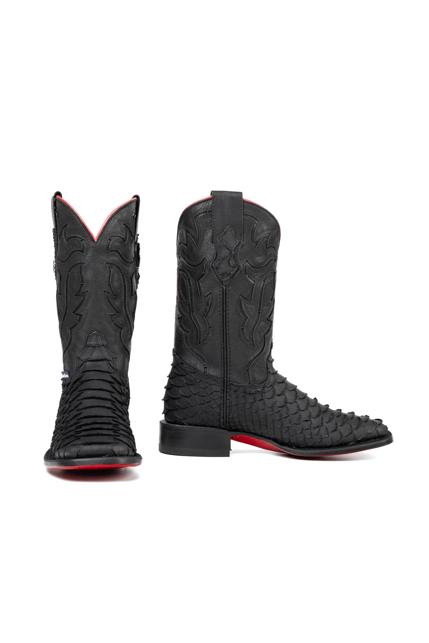 Bruce Viper Red Bottom Square Toe Cowboy Boot - Image 11