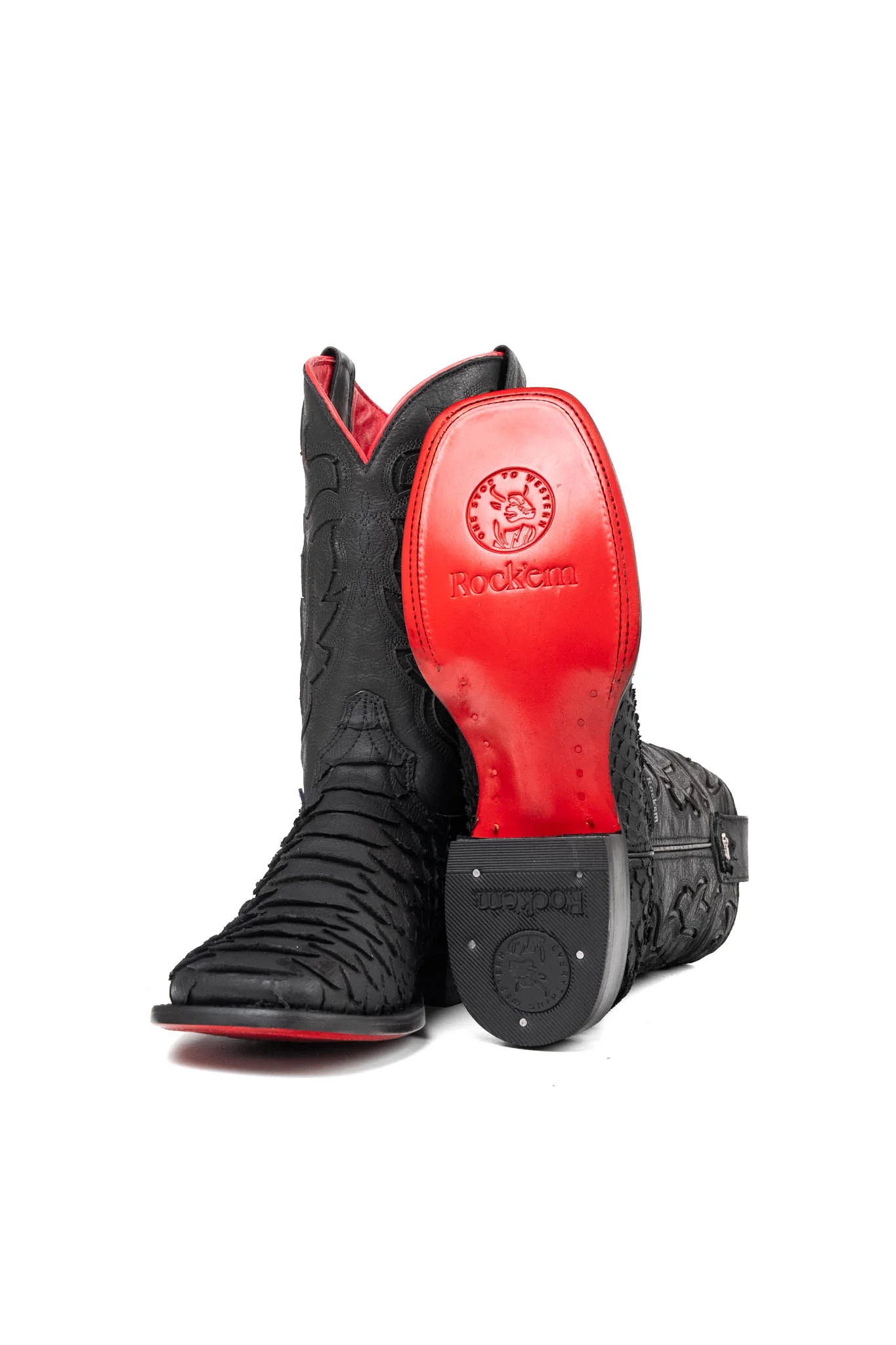 Bruce Viper Red Bottom Square Toe Cowboy Boot - Image 8