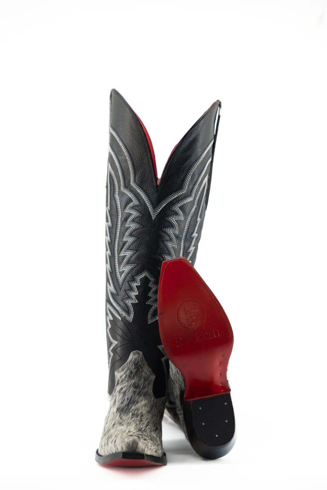 Collins Red Bottom Wide Calf Tall Cowgirl Boot Size 7 Box MW32 - Image 2