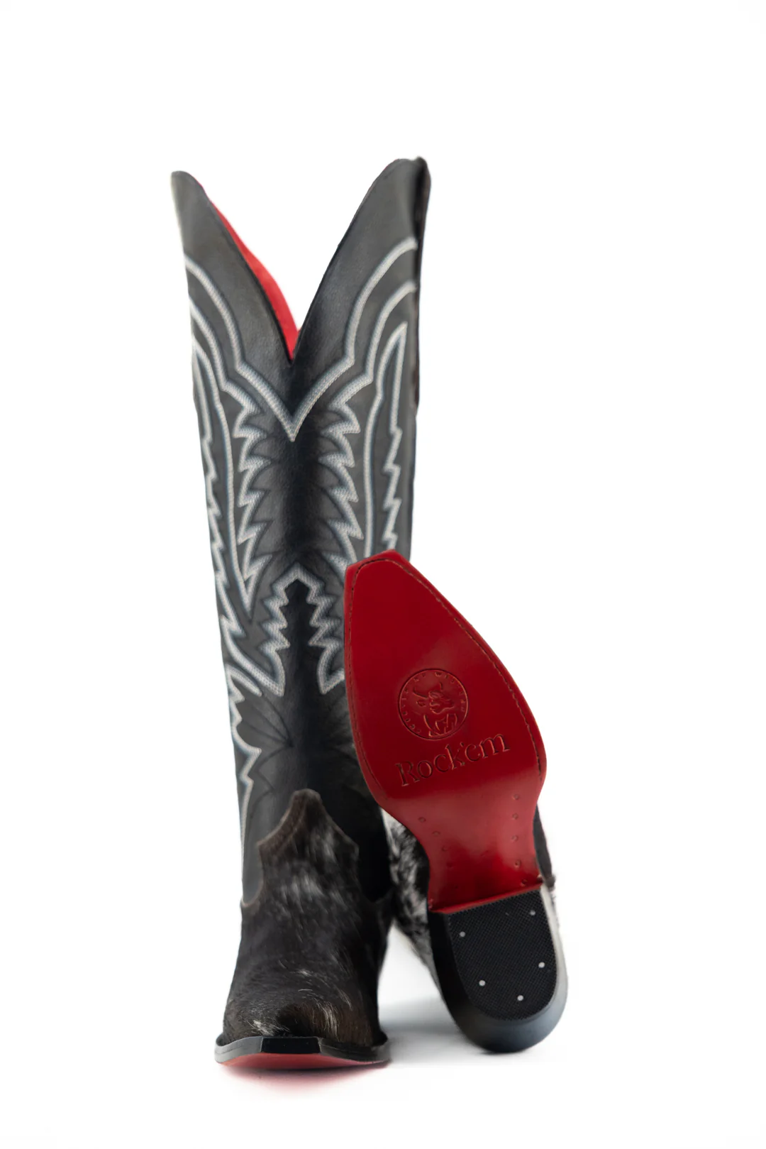 Collins Red Bottom Wide Calf Tall Cowgirl Boot Size 8 Box MW29 - Image 2