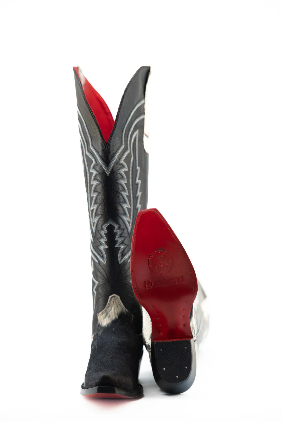 Collins Red Bottom Wide Calf Tall Cowgirl Boot Size 9 Box MW24 - Image 2