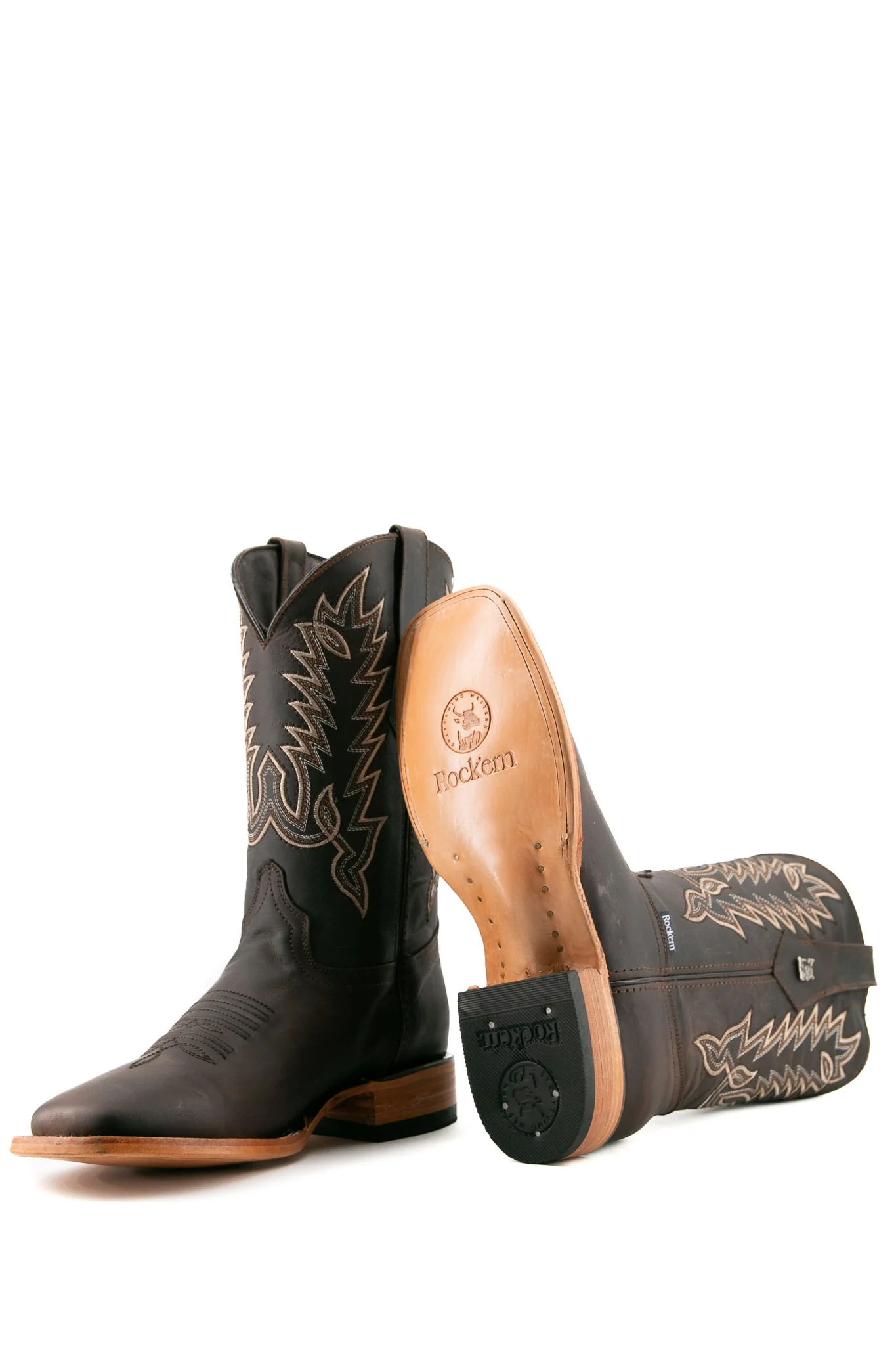 Connery Ebano Square Toe Cowboy Boot - Image 14