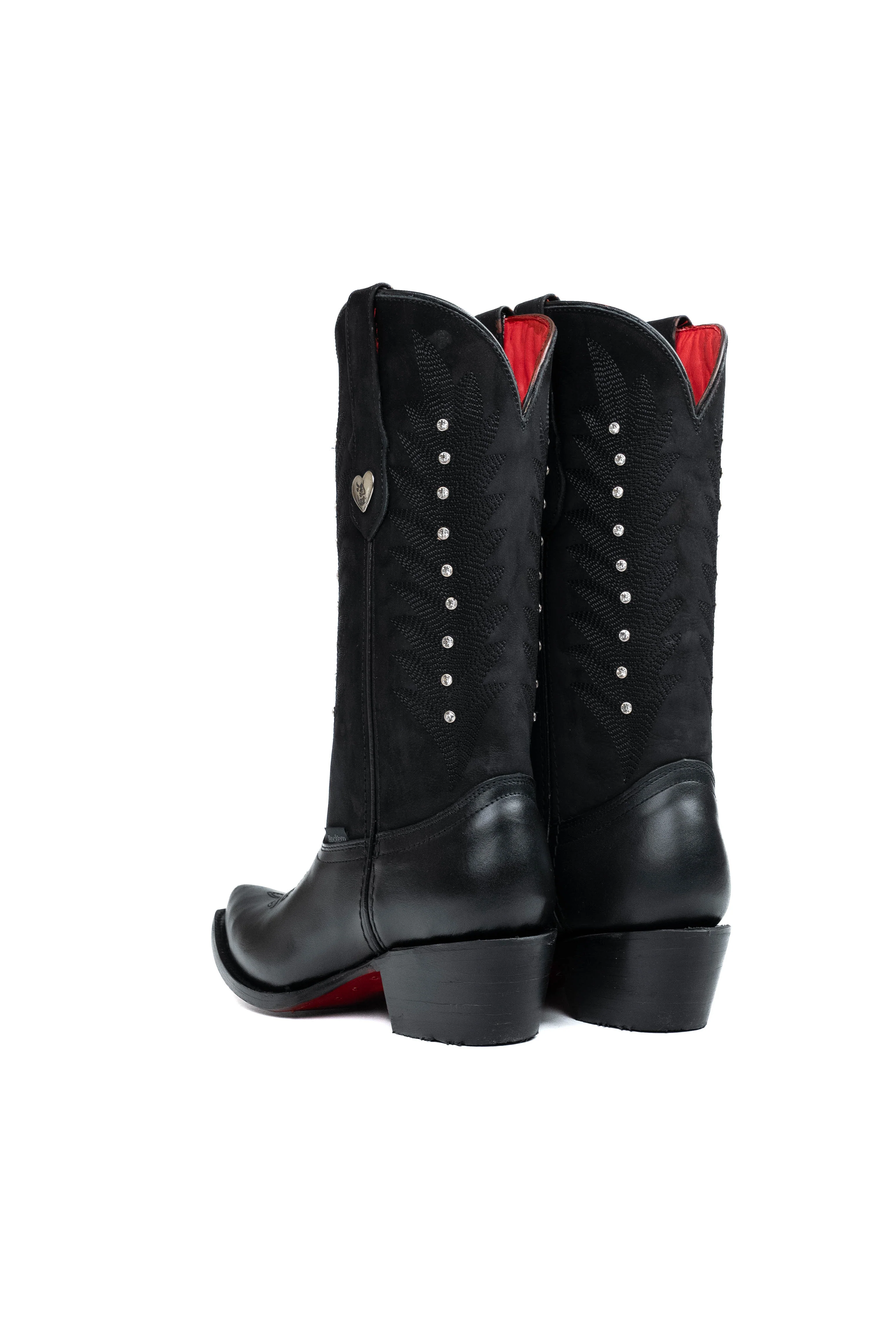 Crystal Belle Red Bottom Snip Toe Cowgirl Boot - Image 3