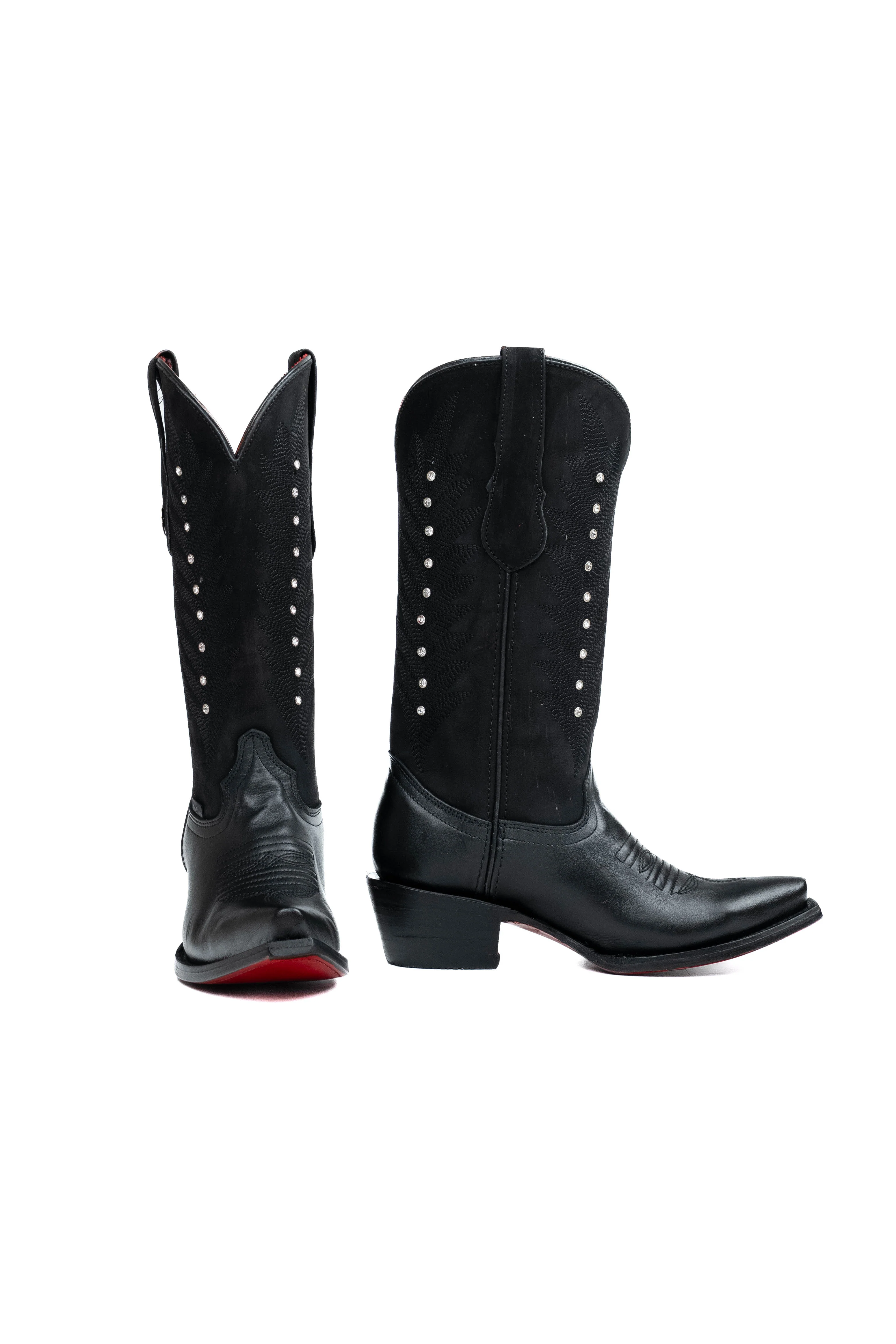 Crystal Belle Red Bottom Snip Toe Cowgirl Boot - Image 4