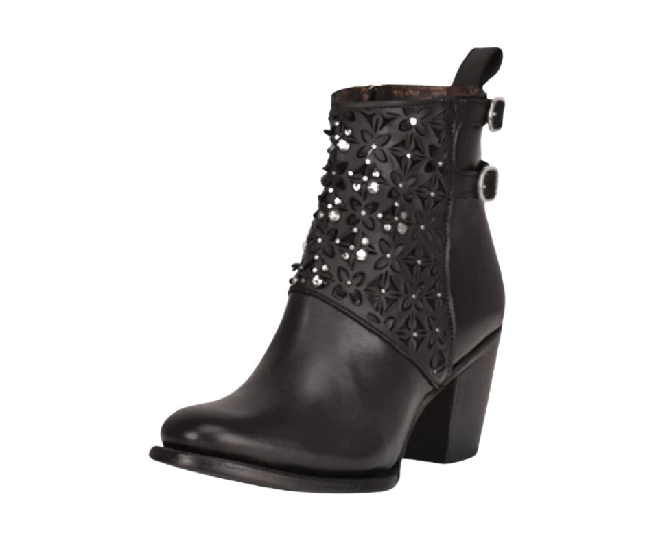 Women Cuadra CU439 LD Black Laser & Crystals Round Toe - Image 2