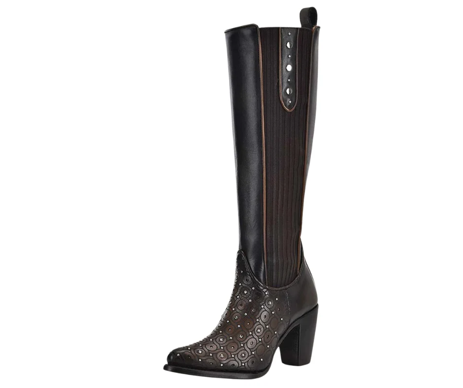 Women Cuadra CU759 LD Maple Zipper & Studs & Laser Round Toe - Image 2