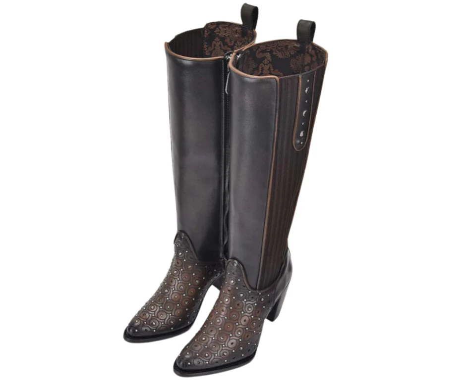 Women Cuadra CU759 LD Maple Zipper & Studs & Laser Round Toe - Image 4