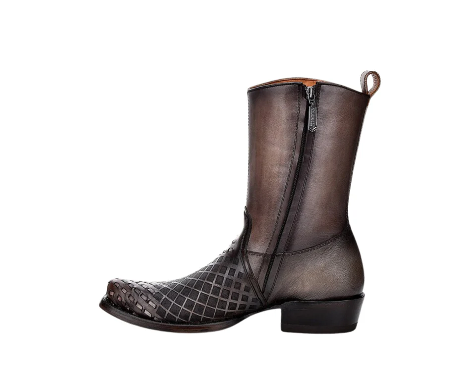 Cuadra CU498 MN Over Light Black Laser & Woven Narrow Square Toe - Image 3