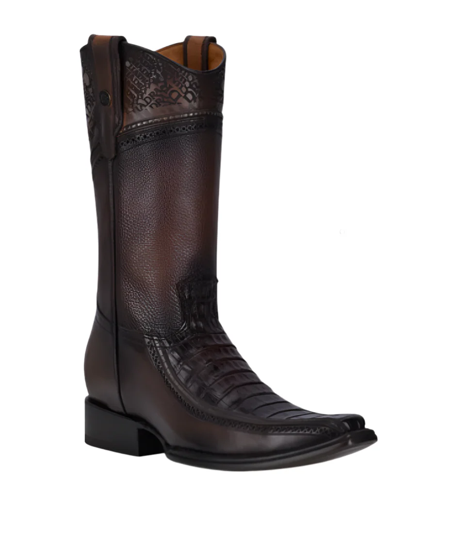 Cuadra CU679 MN Arauco Chocolate Caiman Laser Narrow Square Toe