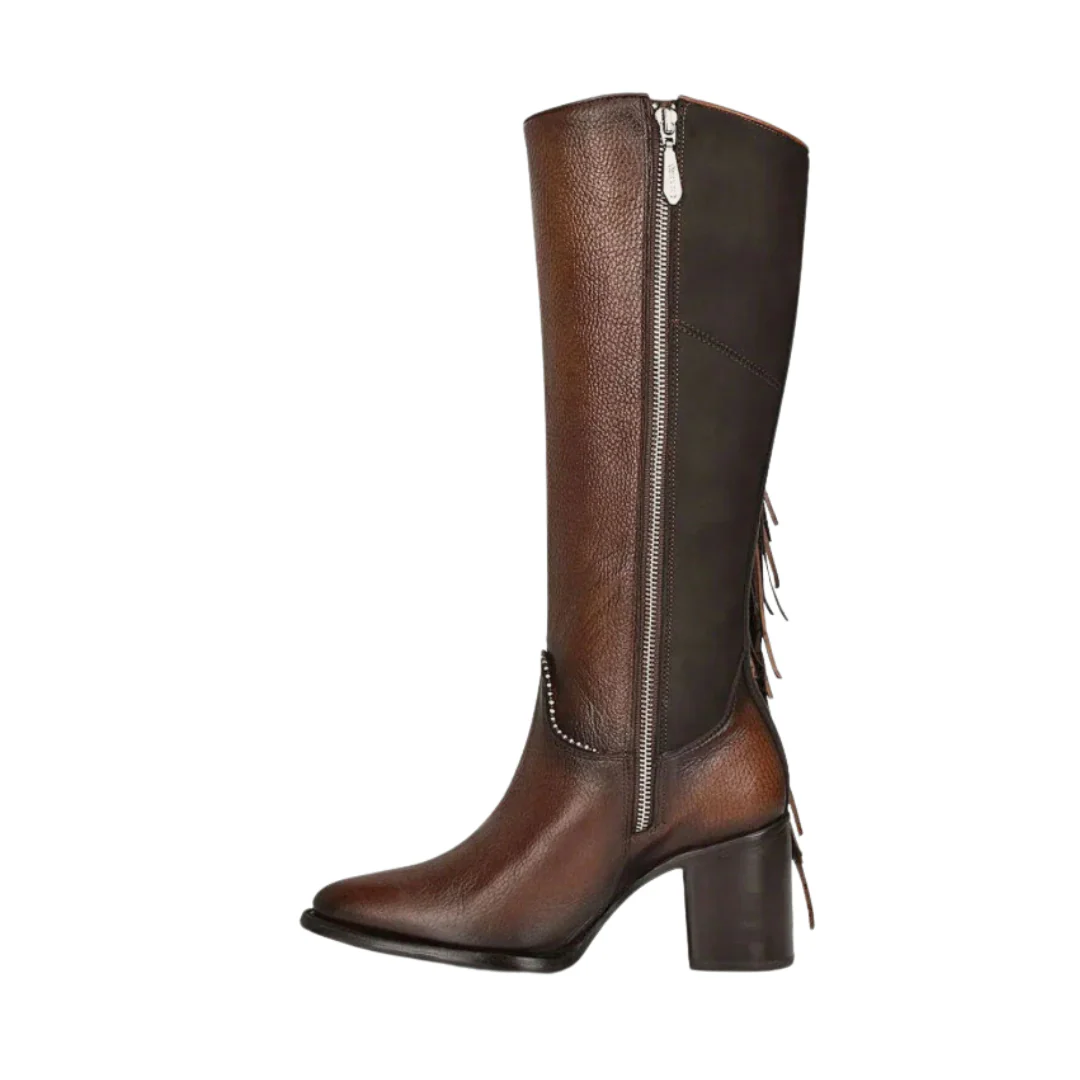 Cuadra CU695 LD Brown Studs & Fringe Pointed Toe - Image 3