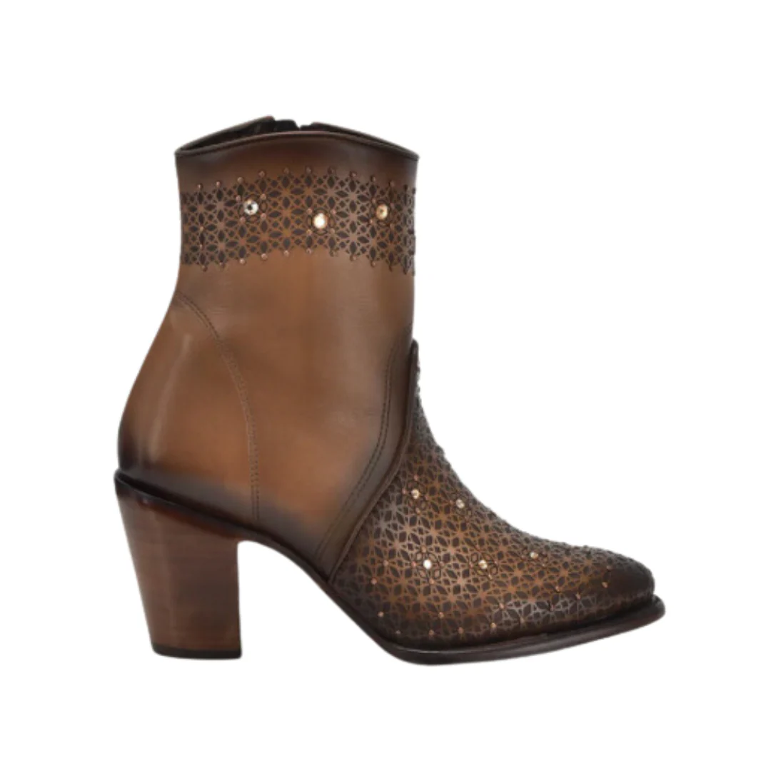 Cuadra CU773 LD Brown Cowhide Laser & Crystals Boot - Image 2