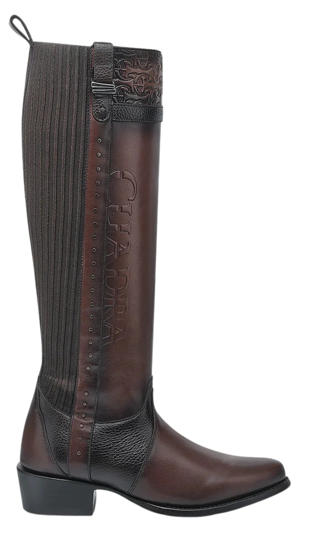 Cuadra CU879 LD Chocolate Laser & Woven Round Toe Cowgirl Boot - Image 2