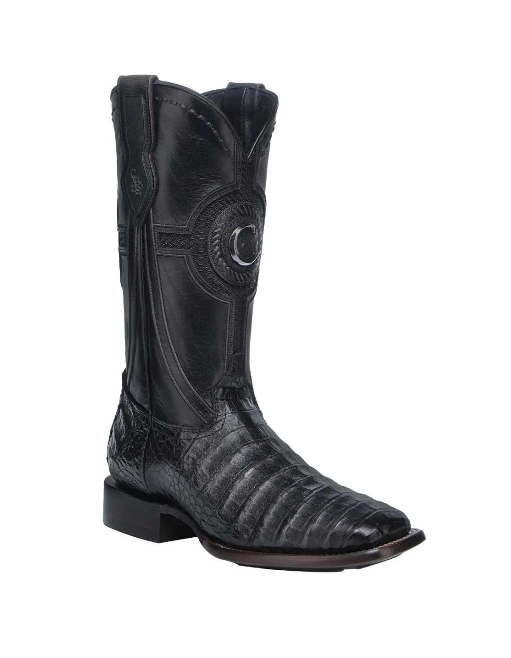 Cuadra CU976 MN Oxford Caiman Studs & Embroidery & Woven Square Toe
