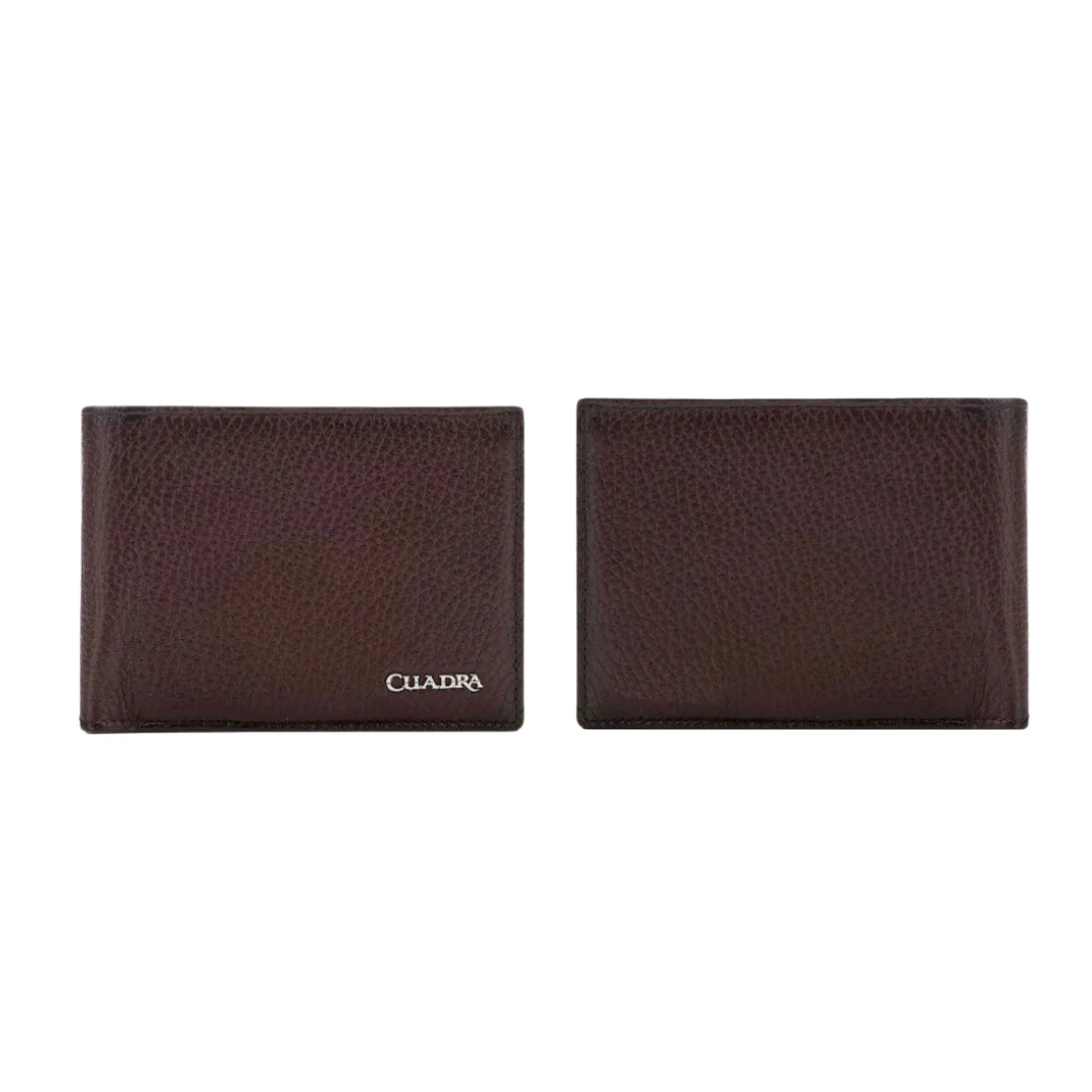 Cuadra DU328 MN Brown Deer Stitching Wallet - Image 3