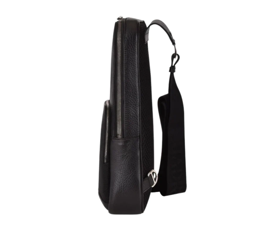 Cuadra DU381 Men Black Stingray Stitching Bag - Image 4