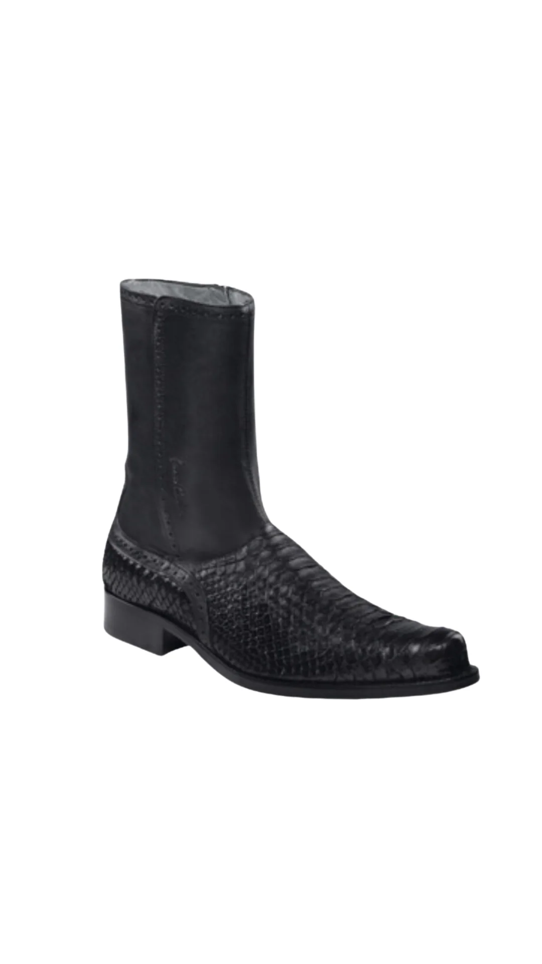 Cuadra FC817 MN Black Malayo Python R Zipper Round Toe