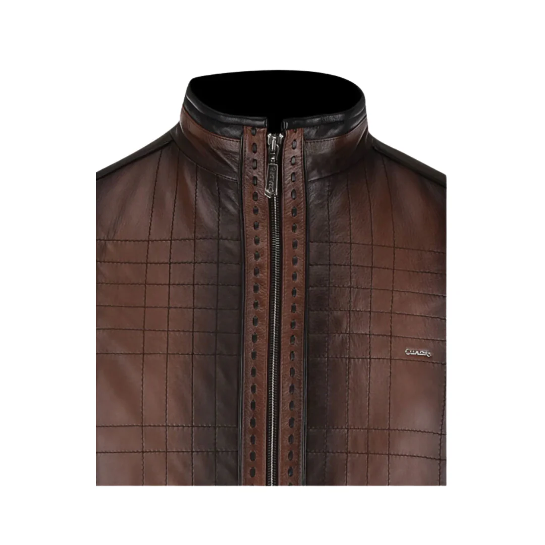 Cuadra JC160 MN Brown Zipper Jacket - Image 3