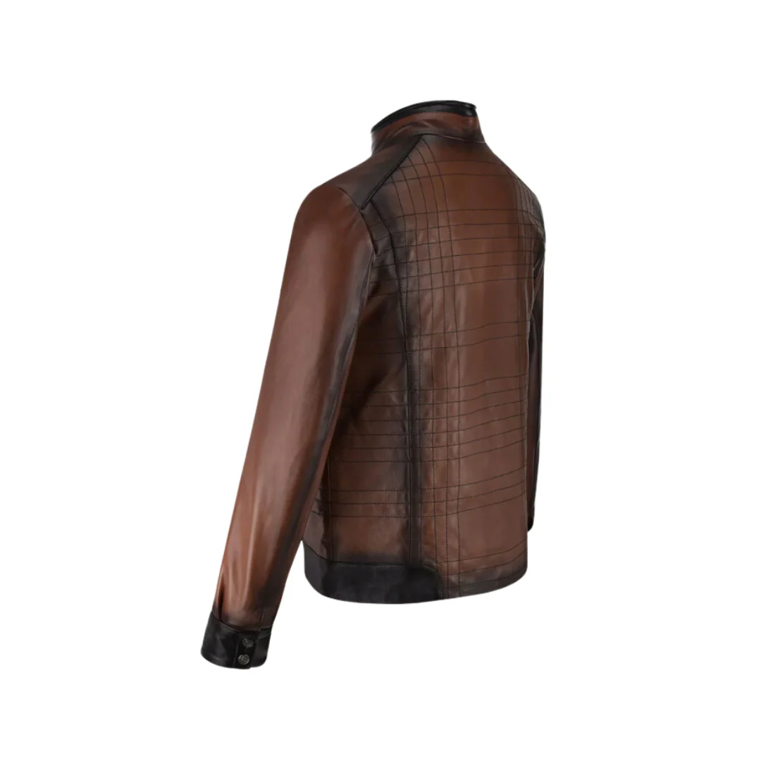 Cuadra JC160 MN Brown Zipper Jacket - Image 4