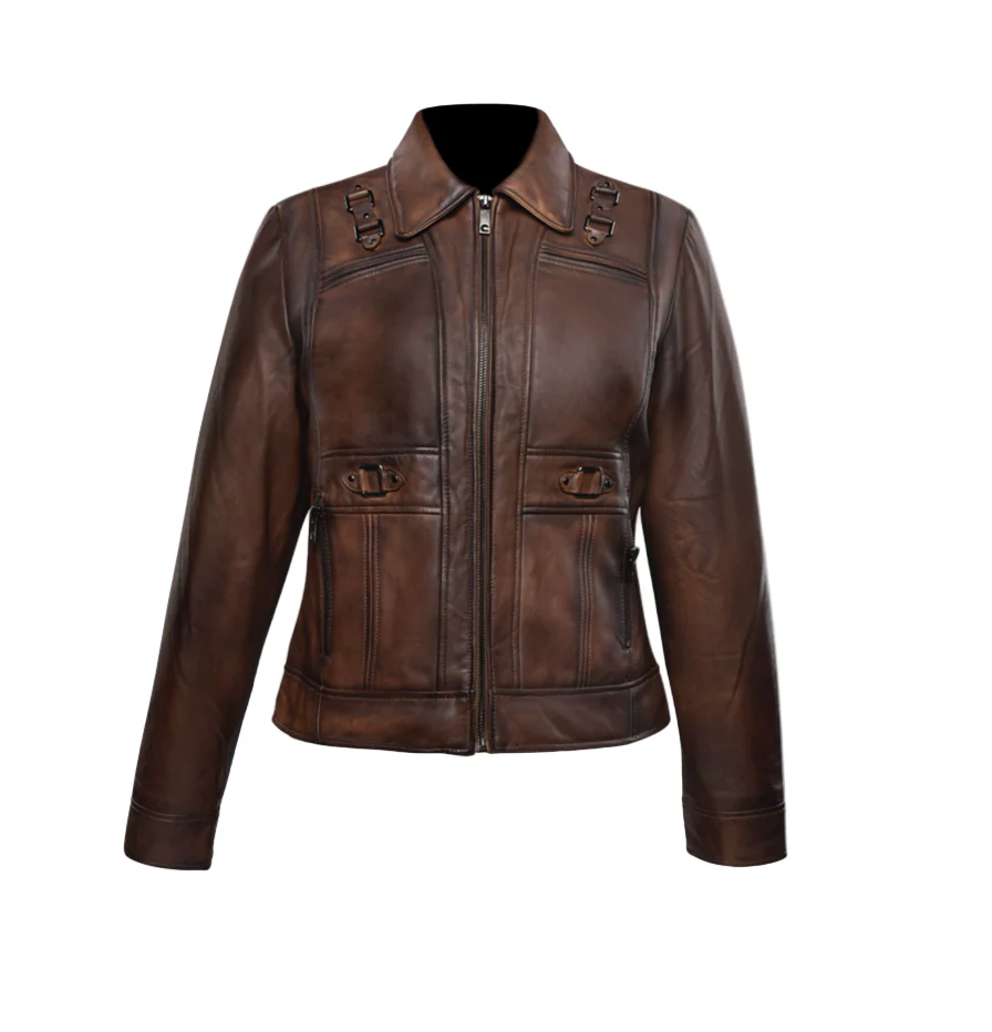 Cuadra JC302 LD Brown Zipper Jacket