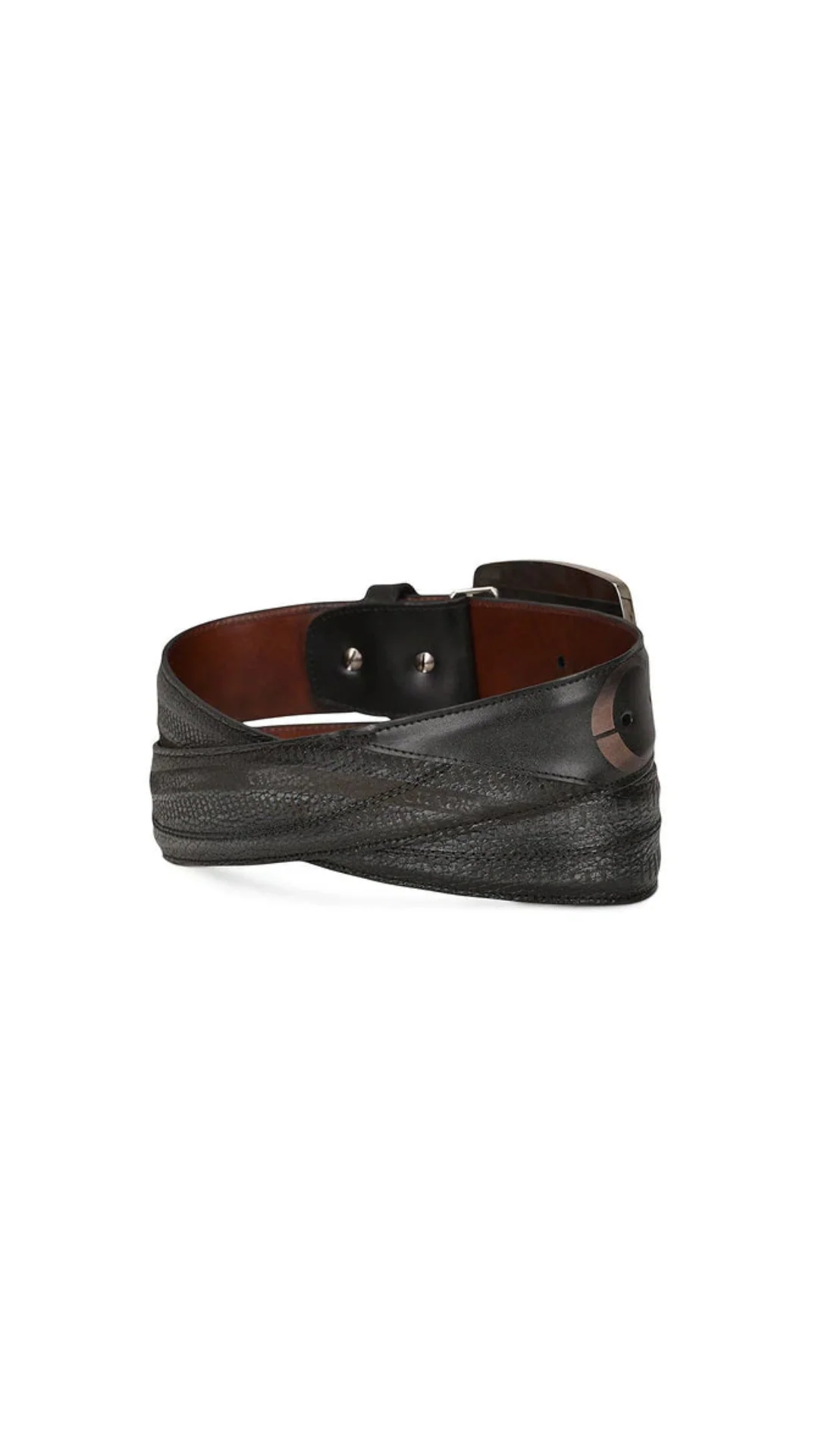 Cuadra Men BC282 Leather Grey Belt - Image 2